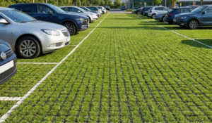 parkiran hijau grass paver