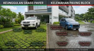 grass paver dengan paving blok